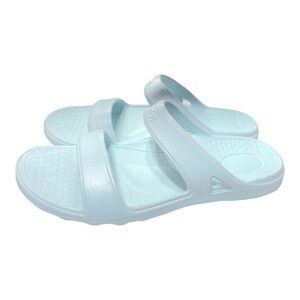 Spenco Orthotic Slide Sandals Womens Size 10W Light Blue Comfort Beach